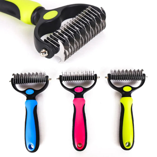 🪮🐾 Double-Sided Pet Knot Comb – Χτένα Αφαίρεσης Κόμπων για Σκύλους & Γάτες ✂️🐶🐱 Τέλος στους κόμπους & τις μπλεγμένες τρίχες – με εργονομική σχεδίαση & υψηλή απόδοση!