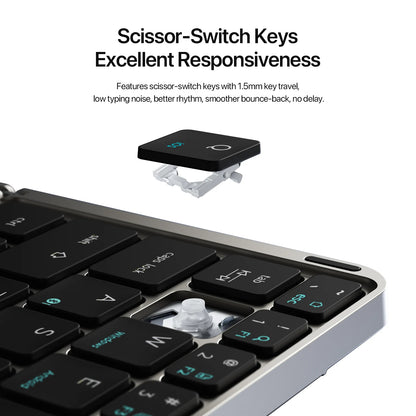 ⌨️📱 Multifunctional Foldable Bluetooth 5.0 Keyboard με Touchpad & Phone Holder