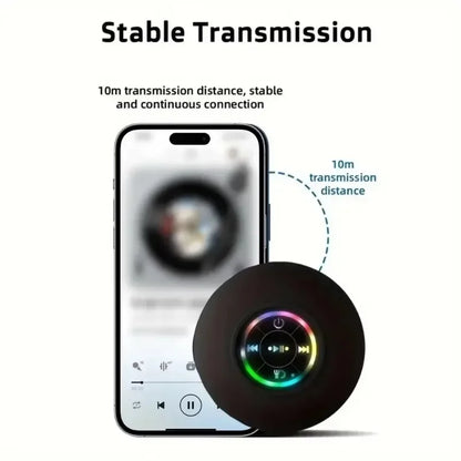 🎶💦 Mini Portable Bluetooth Speaker – IPX4 Αδιάβροχο με LED Lights & Suction Cup για Μπάνιο & Outdoor Χρήση
