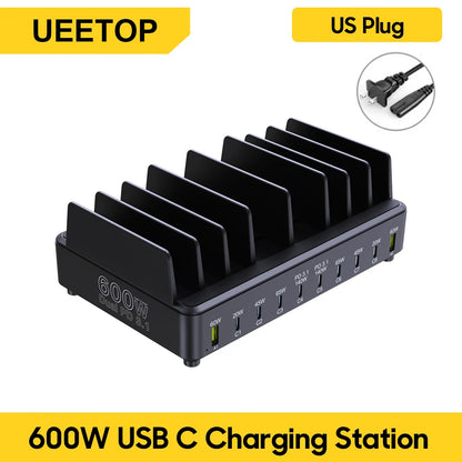 ⚡🔌 Ueetop 600W Multi USB Fast Charger – 10 Θύρες GaN PD 3.1 Charging Station ⚡