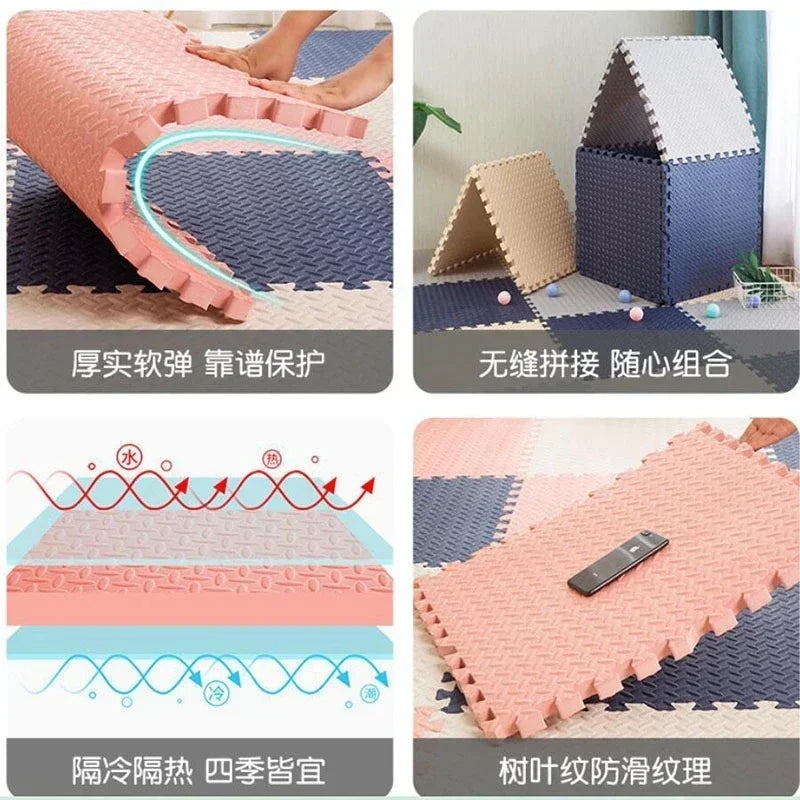 🧩🍼 Baby Foam Play Mat 🚀 (12τμχ Puzzle Carpet – 30x30x1cm)