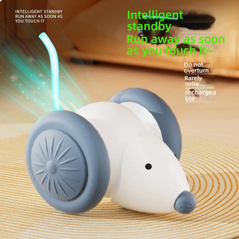 Electric Mouse Car 🐭🚗 | Interactive Cat Toy 🤖 | Smart Obstacle Avoidance 🧠 | Silent & Automatic Teaser 🎮 | Endless Fun 😻