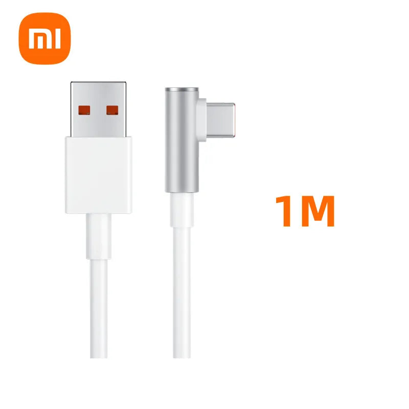 ⚡🔌 Original Xiaomi 120W 6A USB-A σε Type-C Καλώδιο – Super Fast Charging με 90° Elbow Design