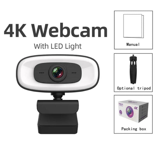 🎥✨ Full HD 4K/2K/1080P Webcam – Με Wide-Angle Φακό & Μικρόφωνο 🎤💻
