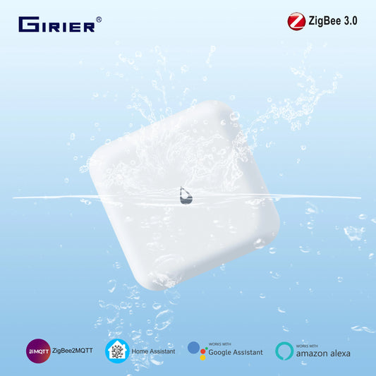 💧 GIRIER ZigBee 3.0 Water Leak Sensor | Ανιχνευτής Διαρροής Νερού | IP66 Αδιάβροχος | Smart Home Security