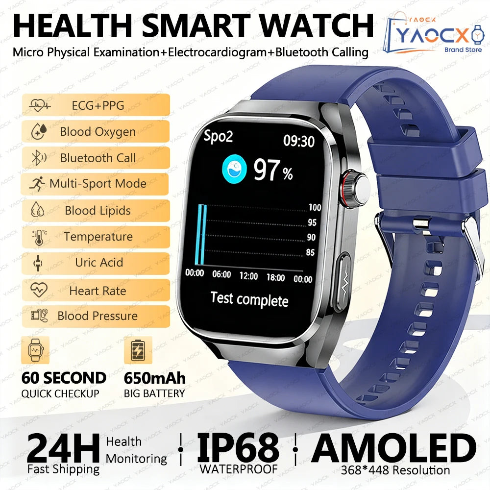 ⌚ AI Health Diagnosis Smart Watch – Advanced Health Analysis Watch with ECG + PPG & Calls