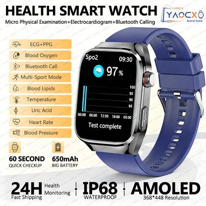 ⌚ AI Health Diagnosis Smart Watch – Advanced Health Analysis Watch with ECG + PPG & Calls
