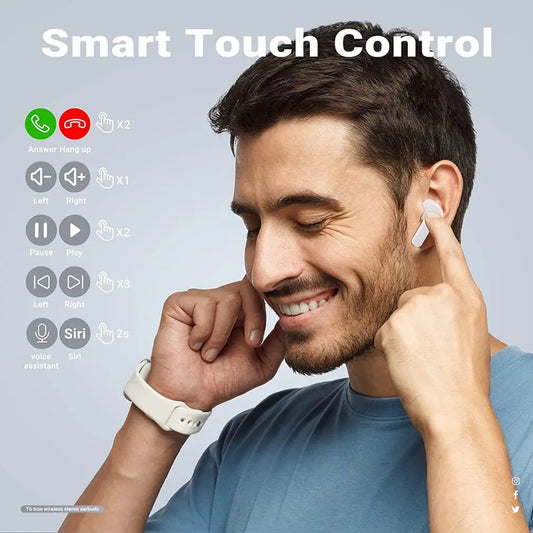 🎧✨ TWS Wireless Transparent Earphones – Bluetooth 5.1 με ENC, LED Display & Stereo HiFi Ήχο