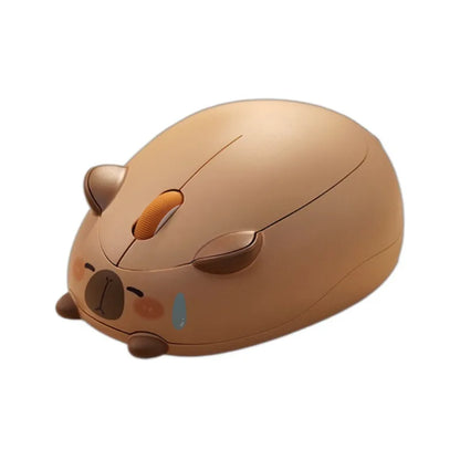 🐹 Cute Capybara Wireless Mouse – Ασύρματο, Αθόρυβο, 1200DPI με USB Receiver 💖 Το πιο χαριτωμένο ποντίκι για γραφείο, δώρο ή καθημερινή χρήση!