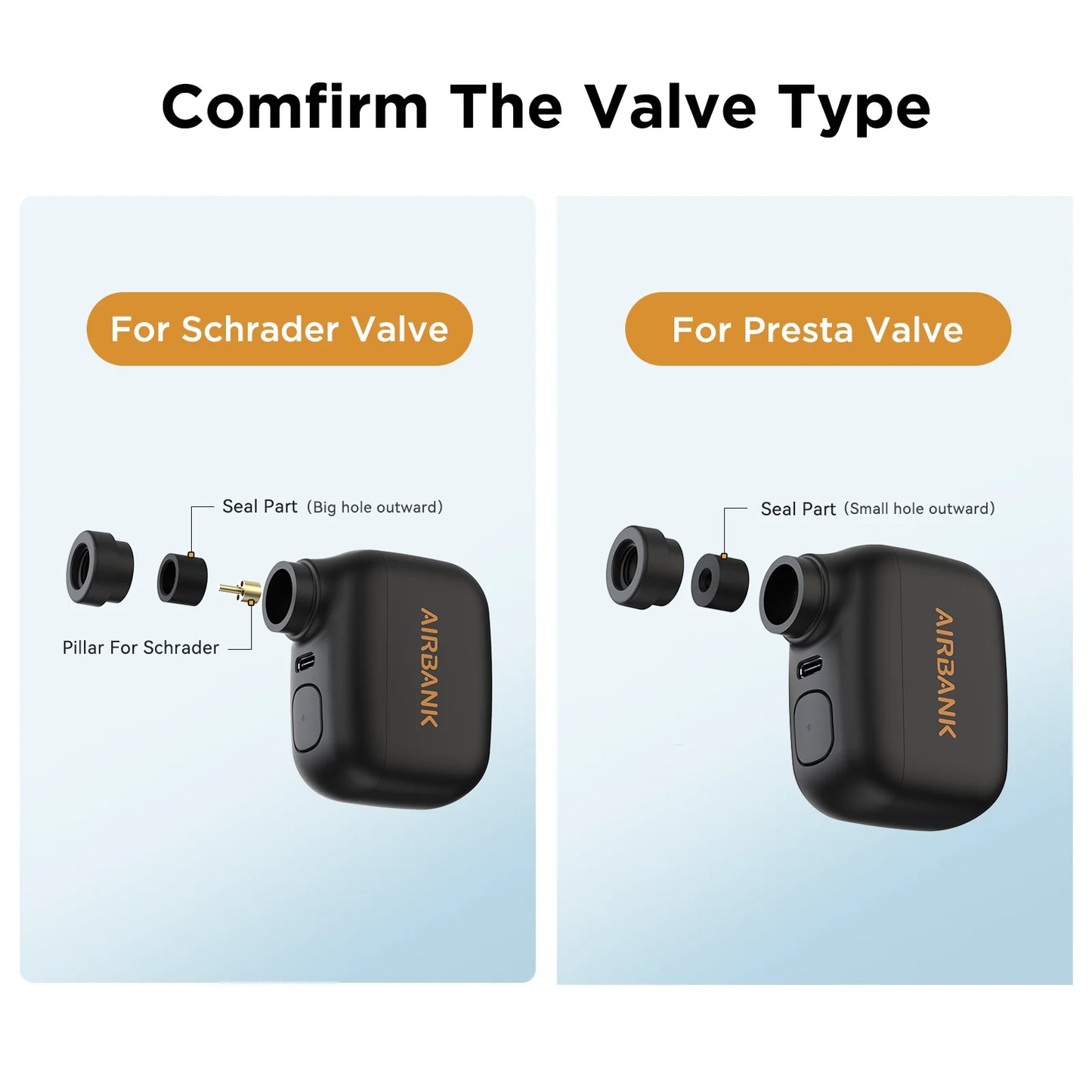 🚴‍♂️💨 AIRBANK AS100 Mini Portable Bicycle Pump – Rechargeable Air Inflator 100PSI