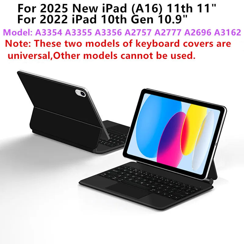 💻✨ Magic Keyboard Case με Backlight & Touchpad για iPad 10th & iPad A16 11th Gen (2025) ✨📱