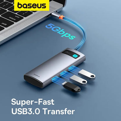 Baseus 7-in-1 Gen 2 USB-C HUB – 4K@60Hz | PD 100W | USB 3.0 | SD/TF