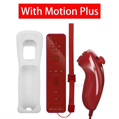🎮 Wireless Remote Controller + Nunchuck for Nintendo Wii / Wii U | Built-in Motion Plus & Bluetooth | Vibration & Speaker | 3rd Party Controller