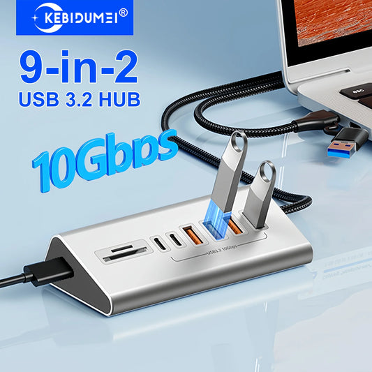 🔌 USB 3.2 Docking Station 10Gbps – Πολυλειτουργικό Hub Type-C για Απόλυτη Συνδεσιμότητα!
