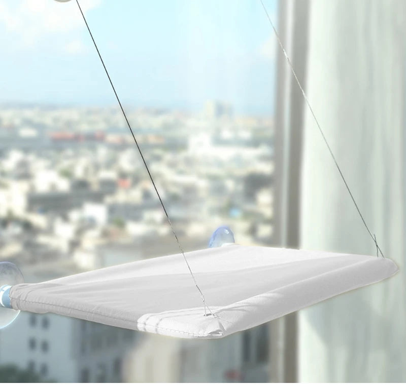 🐱 Αιώρα Παραθύρου για Γάτες – Cat Hammock Window Hanger | Πτυσσόμενο & Πλενόμενο Κρεβατάκι με Βεντούζες για Ύπνο & Ξεκούραση