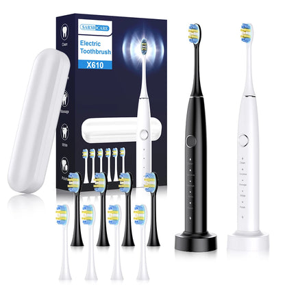 🦷⚡ Sarmocare X610 Sonic Electric Toothbrush – Έξυπνη Ηλεκτρική Οδοντόβουρτσα με 6 Κεφαλές & Θήκη Ταξιδιού ⚡🦷