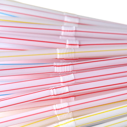 🥤🌈 Plastic Drinking Straws – Πολύχρωμα Καλαμάκια 50-1000PCS ✨ Ιδανικά για Party, Γάμους & Καθημερινή Χρήση