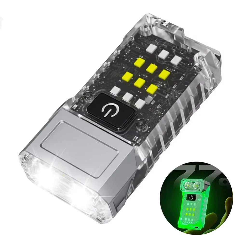 🔦 MINI USB Επαναφορτιζόμενος Φακός LED – Μαγνητικός, Περιστρεφόμενος 180° με COB & Power Bank Λειτουργία ⚡✨