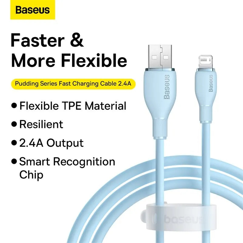 ⚡🔌 Baseus TPE 2.4A Fast Charging Cable 🚀📱 για iPhone & iPad