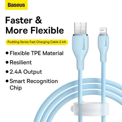 ⚡🔌 Baseus TPE 2.4A Fast Charging Cable 🚀📱 για iPhone & iPad