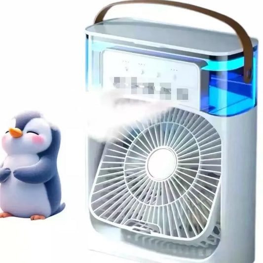 ❄️💨 3 σε 1 Φορητό Air Cooler – Ανεμιστήρας, Υγραντήρας & LED Night Light! 💨❄️  Portable Humidifier Fan Air Conditioner