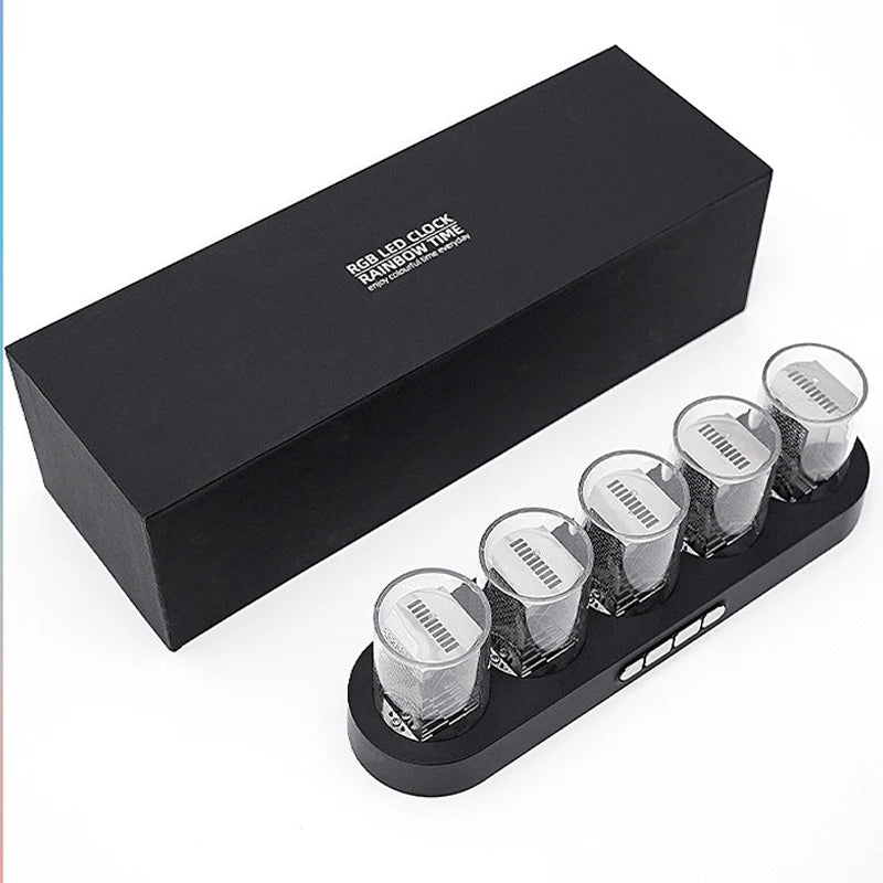 Digital Nixie Tube Clock with RGB LED – Premium Desktop Decoration