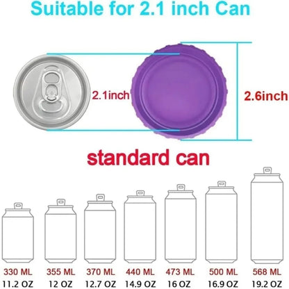 🍹🥤 Σετ 1/6 Καπάκια Σιλικόνης για Κουτάκια Αναψυκτικών & Μπύρας – Αντιδιαρροϊκά & Επαναχρησιμοποιούμενα 💖