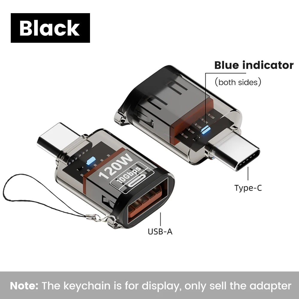 Olaf 120W USB-A Type-C OTG Adapter (USB 3.2) – Ταχεία Φόρτιση & Μεταφορά Δεδομένων