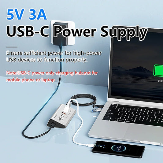 🔌 USB 3.2 Docking Station 10Gbps – Πολυλειτουργικό Hub Type-C για Απόλυτη Συνδεσιμότητα!