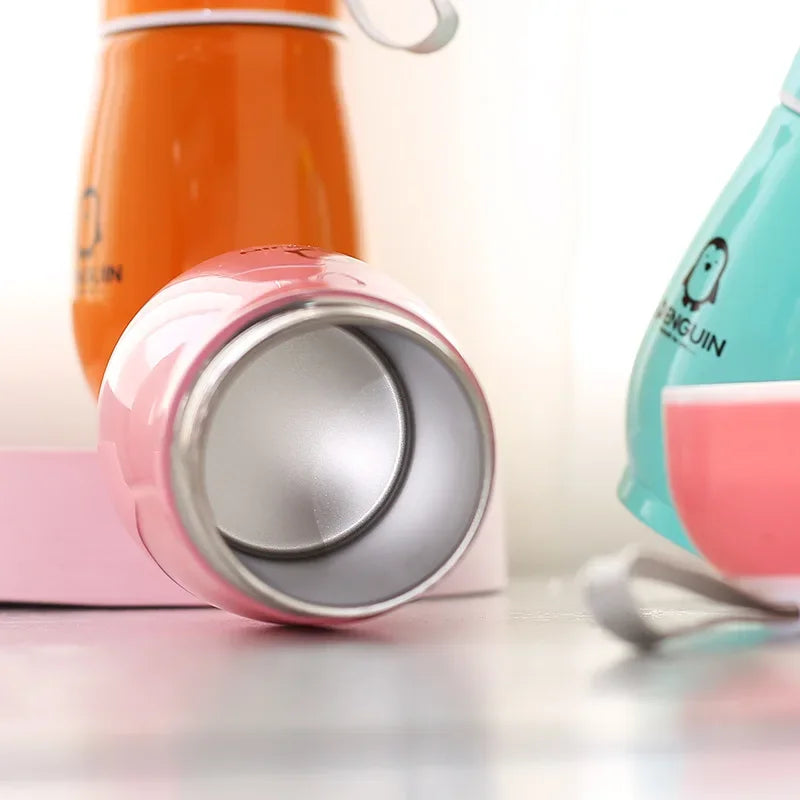 200ml Cartoon Penguin Thermos Cup | Ανοξείδωτο Ατσάλι | Παιδικό Vacuum Flask | Cute Big Belly Penguin Gift Bottle