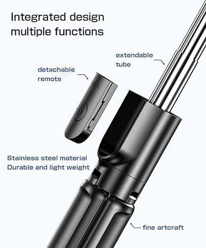 🤳📸 Bluetooth Wireless Selfie Stick Tripod με Remote & LED Light 💡 – Επεκτεινόμενο Τρίποδο για iPhone & Android