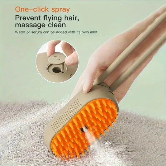 💦🐾 Pet Cleaning Spray Comb – Βούρτσα Περιποίησης με Υποδοχή Ψεκασμού για Σκύλους & Γάτες 🧴🪮 Συνδυάζει καθαρισμό & χτένισμα σε ένα εργαλείο – ιδανικό για καθημερινή περιποίηση!