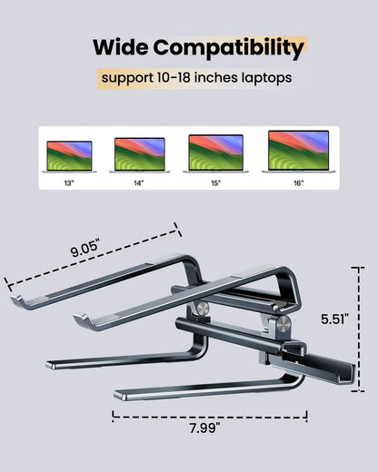 💻✨ Eary Aluminum Laptop Stand – Εργονομική Ρυθμιζόμενη Βάση Γραφείου 🎯