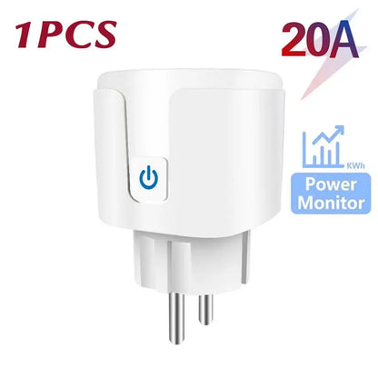 🔌📱 Tuya WiFi Smart Plug EU 16A/20A – Έξυπνη Πρίζα με Power Monitoring, Timer & Voice Control ⚡ Συμβατή με Alexa & Google Home