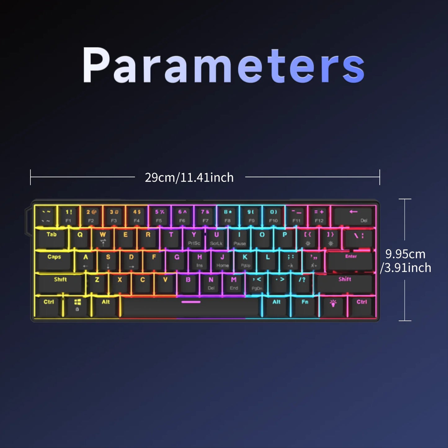 ⌨️🔥 AJAZZ NK61 Wired Gaming Mechanical Keyboard – 60% RGB (61 Keys) 🎮✨