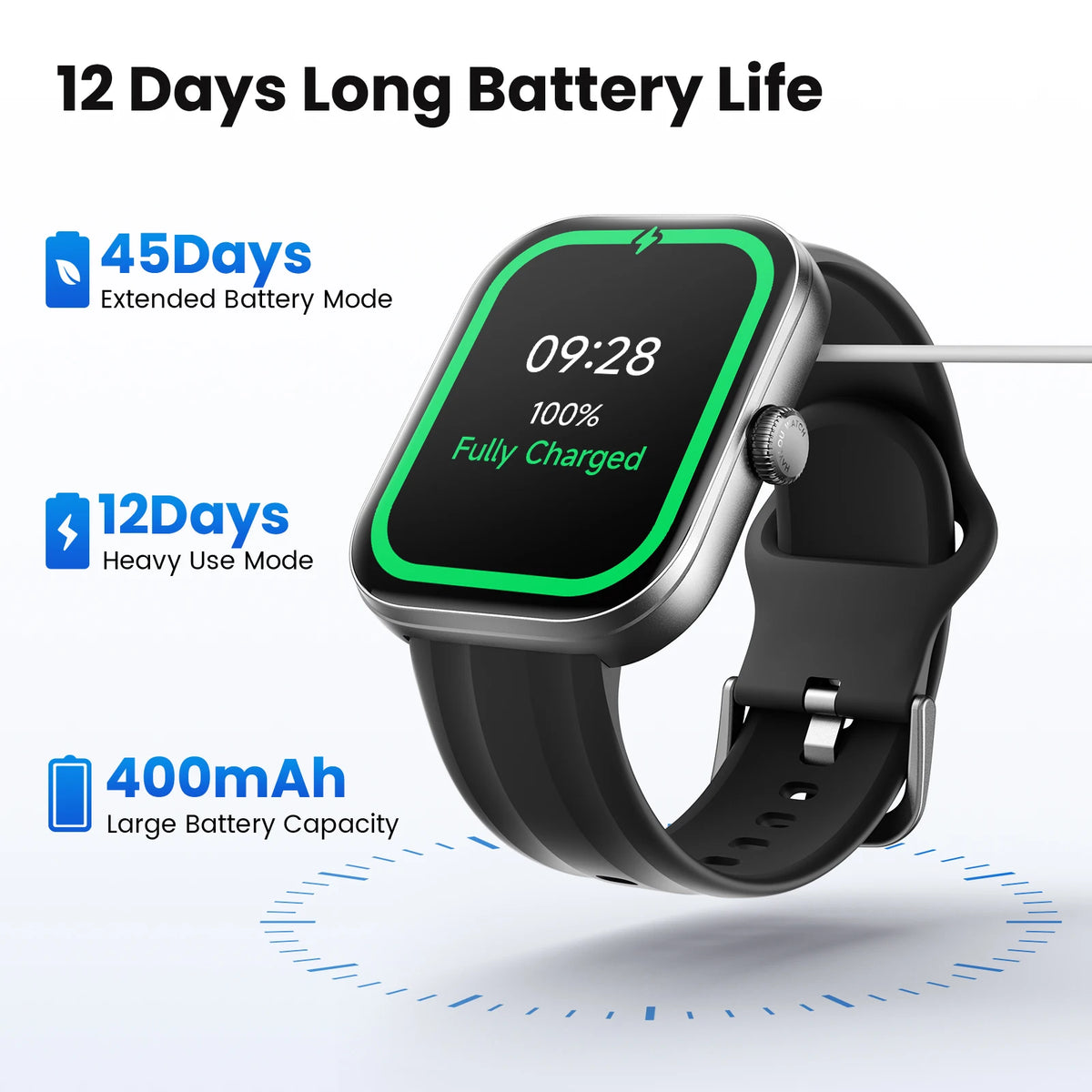 HAYLOU Watch Faro Smartwatch 2.01" – Bluetooth Κλήσεις, 150+ Αθλητικές Λειτουργίες, 12 Ημέρες Μπαταρία & 1ATM