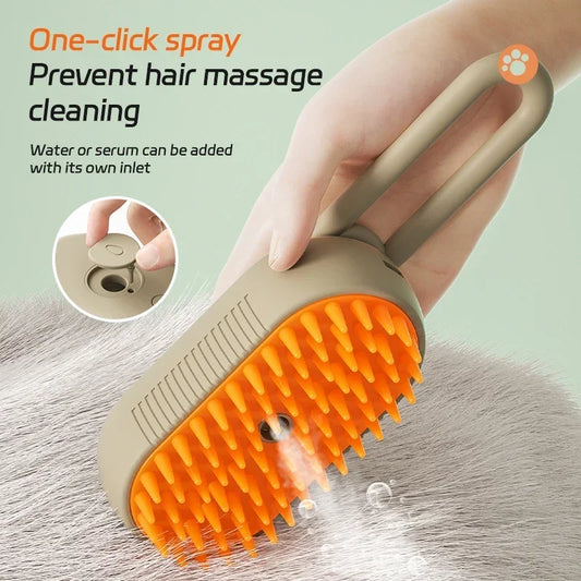 💦🐾 Pet Spray Massage Comb – Χτένα Καθαρισμού & Μασάζ με Ψεκασμό για Γάτες & Σκύλους ✨🐶🐱 Χτένισμα, καθαρισμός και φροντίδα – όλα με ένα πάτημα!