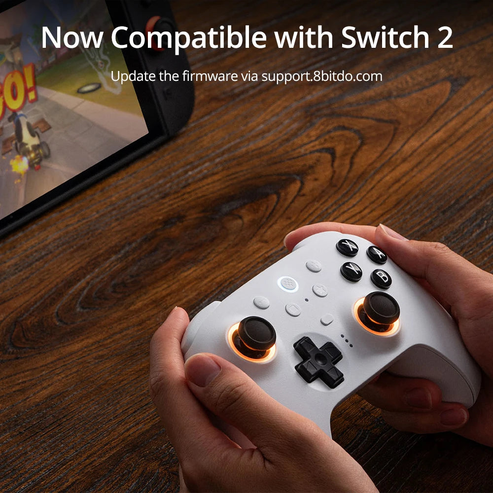 8BitDo Ultimate 2 Bluetooth Game Controller – TMR Joysticks & Hall Effect Triggers