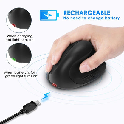 🖱️ Xiaomi Κάθετο Εργονομικό Ασύρματο Ποντίκι – Rechargeable ή με Μπαταρία AA