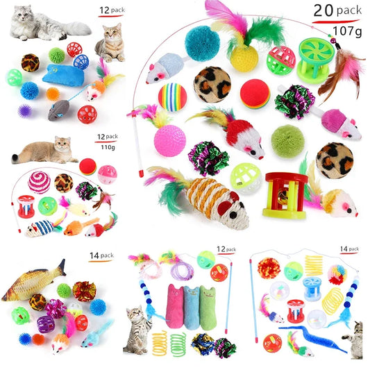 Cat Tunnel & Toys Set 🐱🎪 | Foldable Tent + Mouse Balls 🐭 | Simulation Fish 🐟 | Fun for Kittens & Cats 😸