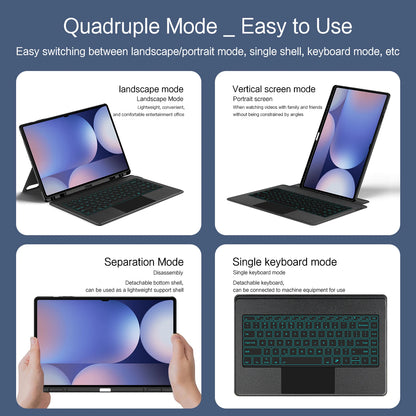 💼⌨️ HUWEI Magic Keyboard Case για Samsung Galaxy Tab S10/S9 Ultra 14.6” 🔥 Με Backlight, TouchPad & Πολλαπλές Γλώσσες (Πορτογαλικά, Ισπανικά, Γερμανικά, Κορεατικά, Εβραϊκά)
