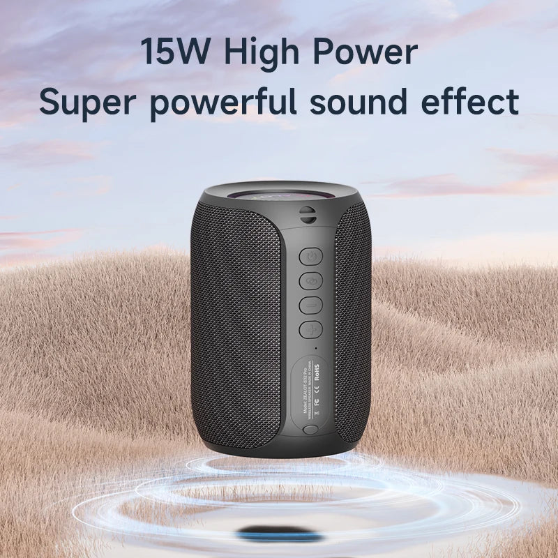 Zealot S32PRO Powerful Bluetooth Speaker – 15W Bass, LED Lights, IPX5 Waterproof