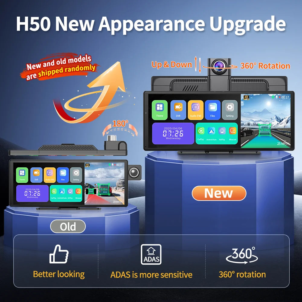 🚘📹 Imagebon H50 Dash Cam 11.3" – 4K + ADAS + Wireless CarPlay/Android Auto + 3 Channel Recording 🚀