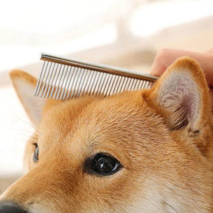 🪮🐕 Stainless Steel Pet Comb – Χτένα Περιποίησης για Μακρύ & Πυκνό Τρίχωμα Σκύλων & Γατών ✂️🐾 Ιδανική για καθημερινό grooming & απομάκρυνση νεκρών τριχών – κατάλληλη για κάθε είδος κατοικιδίου!