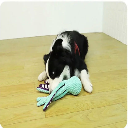 🐙 Pet Plush Octopus Toy – Διαδραστικό Λούτρινο Χταπόδι με Ήχο | Ανθεκτικό & Απαλό Παιχνίδι για Σκύλους & Κουτάβια