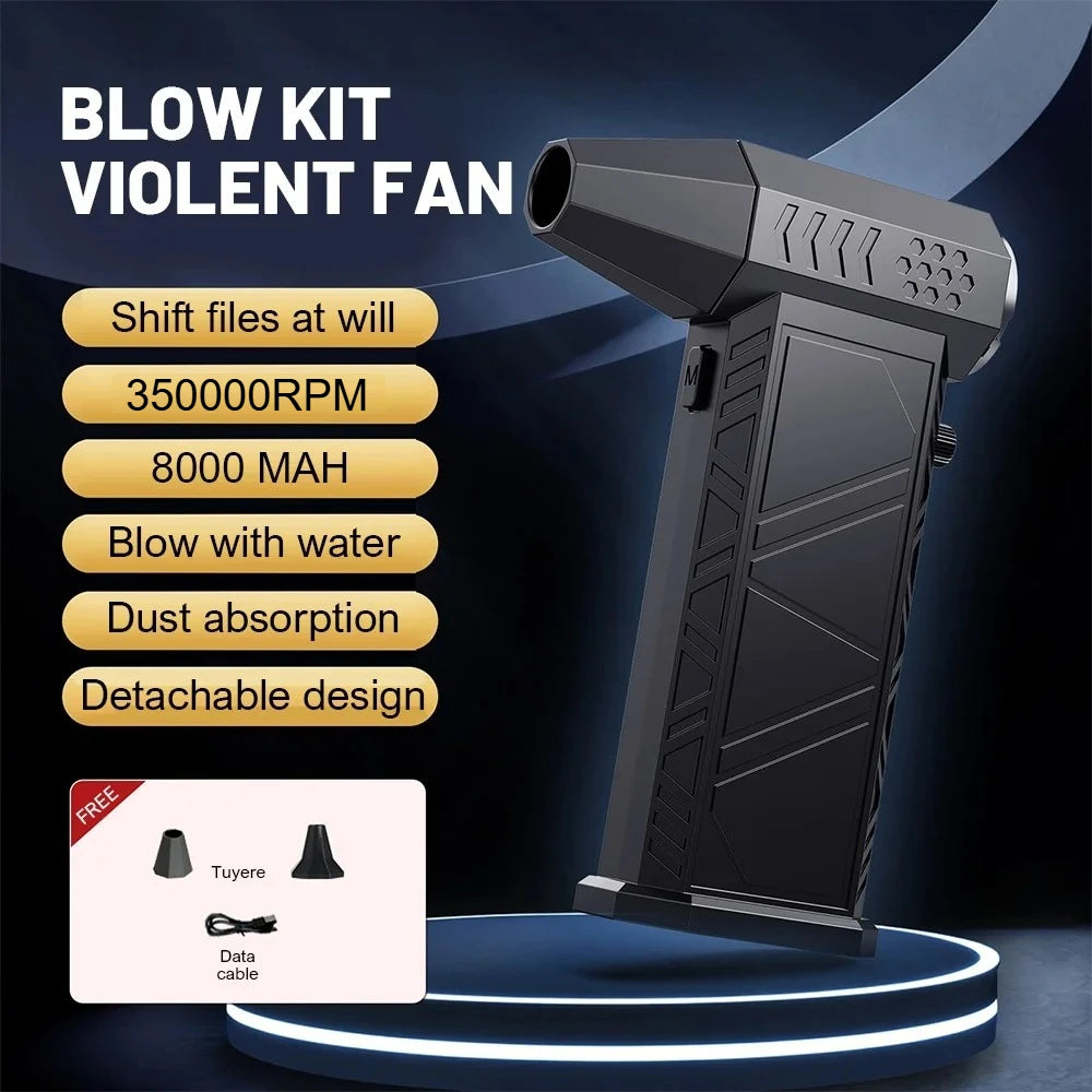 💨⚡ Violent Fan 400000RPM Turbo Jet Blower – Ισχυρό Φορητό Air Blower & Vacuum Cleaner
