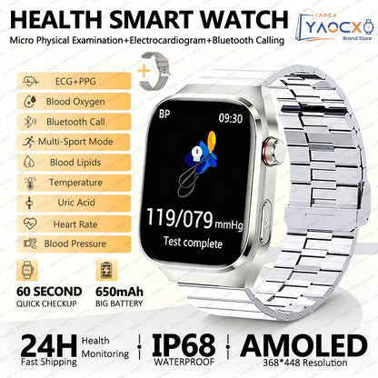 ⌚ AI Health Diagnosis Smart Watch – Advanced Health Analysis Watch with ECG + PPG & Calls