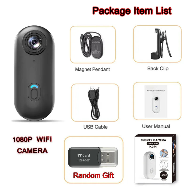 Mini Vlog / Action Camera 4K HD με Wi-Fi – Ultra Compact Body Cam για Sports, Travel & POV