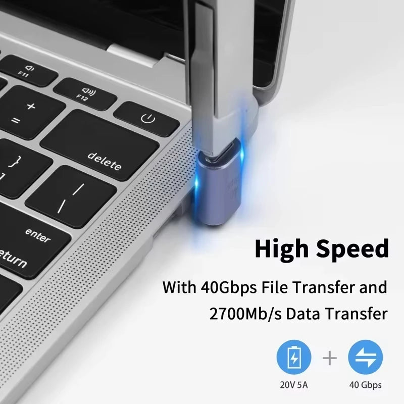 🔌⚡ NNBILI USB4.0 90° Type-C Adapter – 40Gbps, 100W PD, 8K60Hz ✨