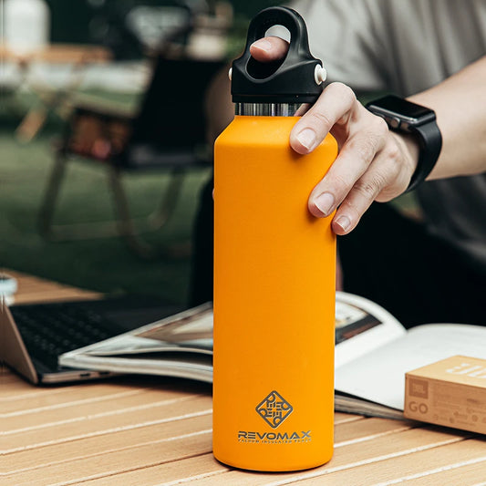 🥶🔥 REVOMAX Θερμός 950ml Ανοξείδωτος | Μεγάλης Χωρητικότητας Φορητό Vacuum Flask με Καπάκι Χωρίς Βίδωμα 🚀